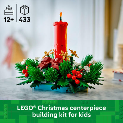 LEGO Christmas Table Decoration Building Toy for Kids - Brick-Built Holiday Centerpiece & Festive Room Decor - Christmas Craft for Girls & Boys, Ages 12+ - Gift Idea for Families - 40743