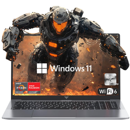 2024 Gaming Laptop, Laptop with AMD Ryzen 7 5825U (8C/16T, Up to 4.5GHz), 16GB RAM 512GB NVMe SSD Laptop Computer, Radeon RX Vega 8 Graphics, 16.1-inch FHD Display, WiFi 6, 53Wh Battery, Backlit KB