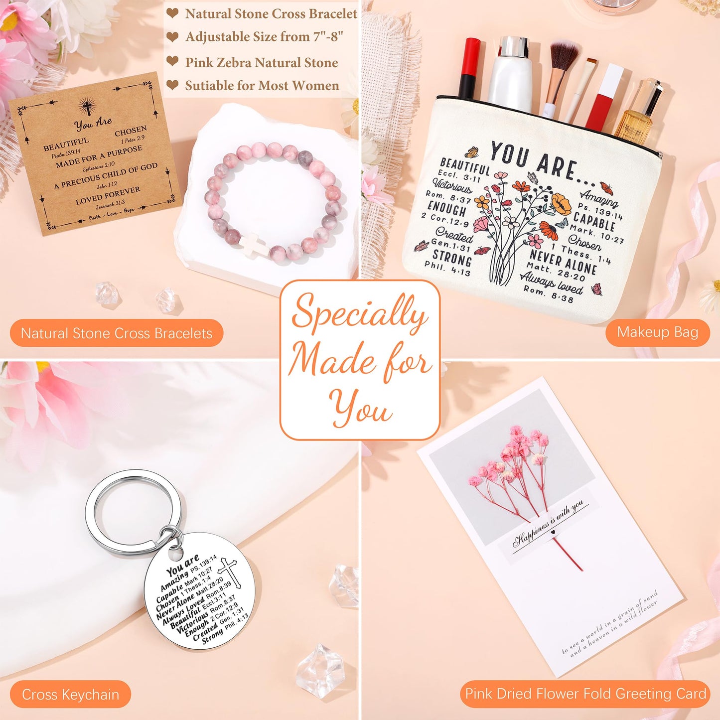 JTENGTOP Christian Religious Gifts for Women, Valentines Mothers Day Birthday Graduation Gifts for Her Women, Best Friend Sister Mom Christmas Easter Friendship Faith Ideas Present