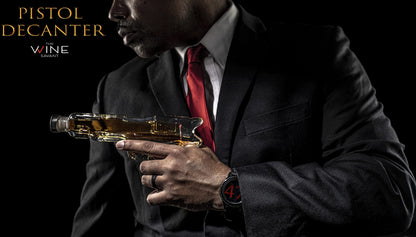 Gifts for Men Dad, 10.1 Oz Whiskey Gun Decanter Set + 2 Bullet Glasses - Unique Birthday Pistol Gift Ideas Daughter Son, Personalized Liquor Dispenser - Scotch Bourbon Vodka, Him, Brother Husband