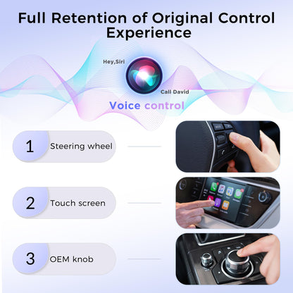 TERUNSOUl Wireless CarPlay Adapter, Convert Factory Wired to Wireless, Easy Plug and Play Setup, Zero Delay, Supports Voice Assistant, Compatible with Cars with OEM Wired CarPlay & iOS 10+