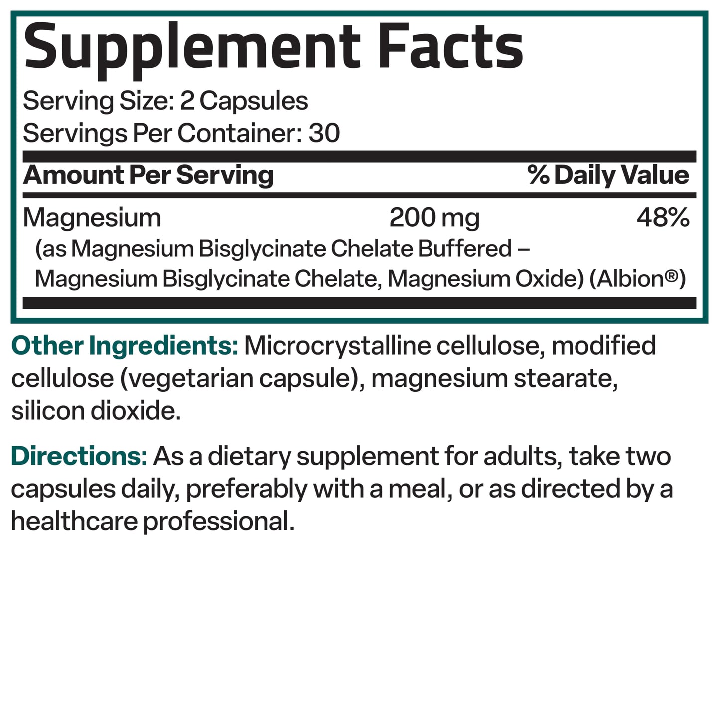 Bronson Magnesium Glycinate 200 MG per Serving Chelated for High Absorption, Gentle On Stomach, Non-GMO, 60 Vegetarian Capsules