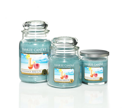 Yankee Candle Bahama Breeze Scented, Classic 22oz Large Jar Single Wick Candle, Over 110 Hours of Burn Time, Perfect for Tropical Beach-Themed Setting