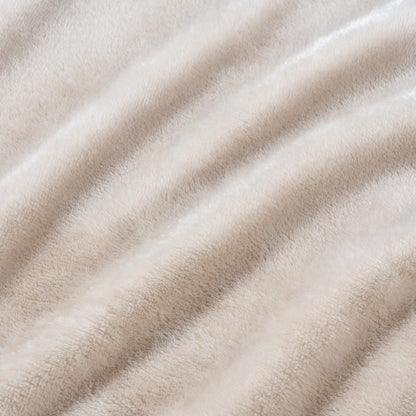 Berkshire Blanket Classic VelvetLoft® Solid Bed Blanket Queen Size, Lightweight Soft Fuzzy Plush Blanket for Bed and Couch, Grain, 90x90 Inches