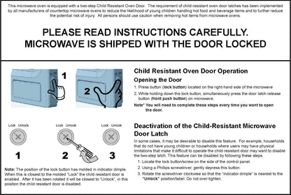 GE Countertop Microwave Oven, 1,200-watt Capacity, 2.0 Cubic Ft., 8 Auto Setting Cooking Settings, Child-Lock Technology, Kitchen Essentials for the Countertop, Dorm Room or Apartment, Stainless Steel
