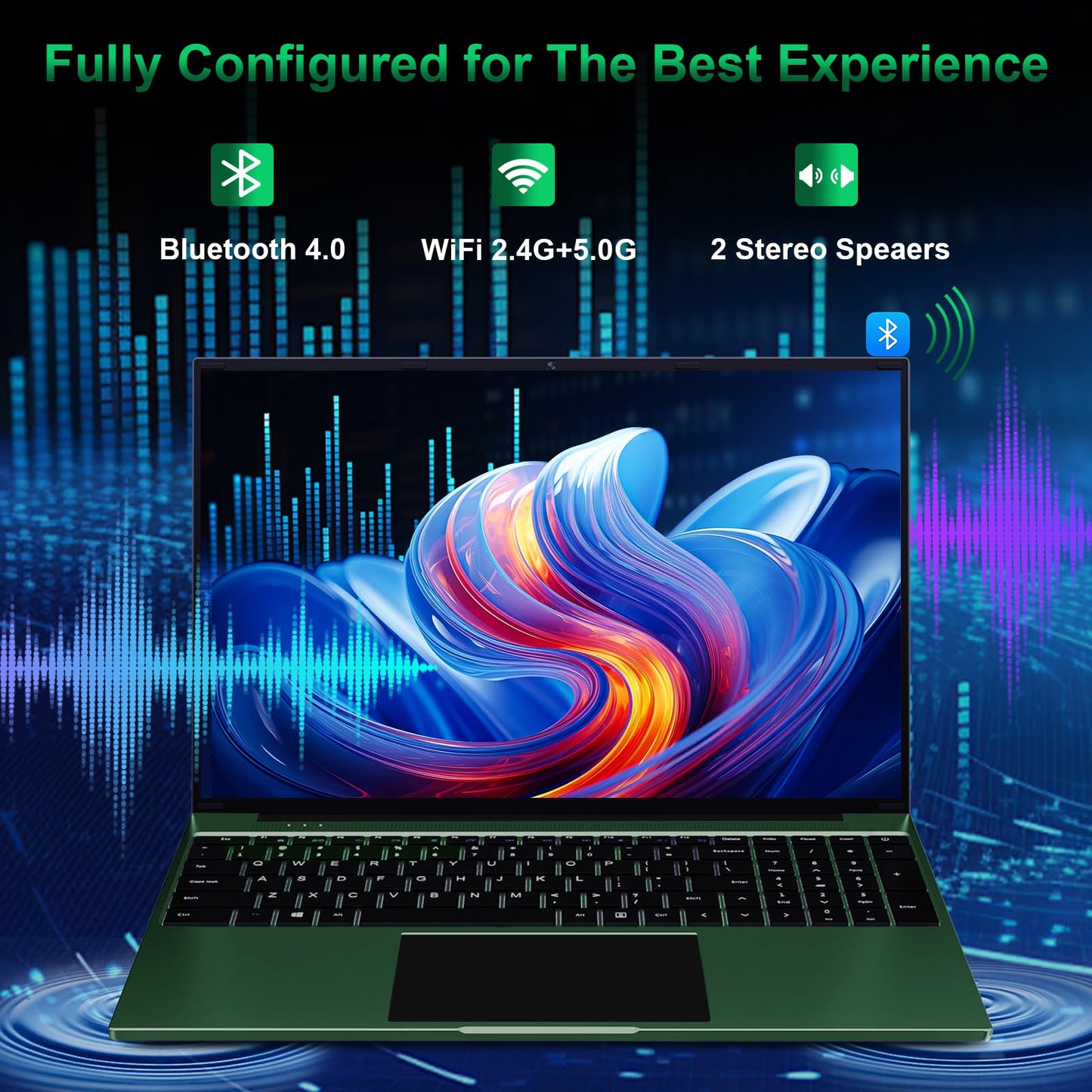 BTDD 16 inch Laptop, 12GB RAM 256GB Storage Laptop Computer, 5305U Processor, 1920x1200 IPS FHD Display, WiFi, Bluetooth, Webcam, Type-C, 38Wh Battery