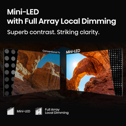 Hisense 55" Class QD7 Series Mini-LED 4K UHD Smart Fire TV (55QD7QF, 2025 Model) - QLED, HDR10+, Dolby Vision, Dolby Atmos, Game Mode Plus, ALLM, Alexa Built in with Voice Remote, Streaming TV, Black