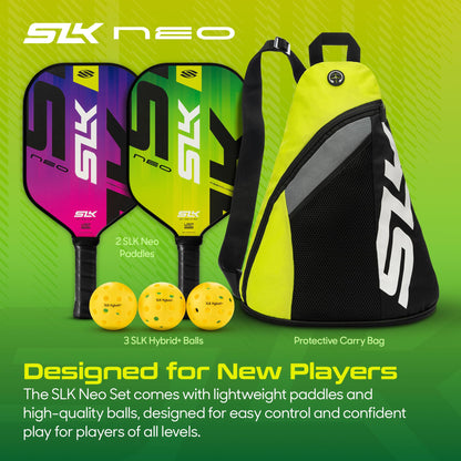 Selkirk Sport SLK Pickleball Paddles Set of 2 | Fiberglass Pickleball Paddle Set | SX3 Honeycomb Core | Designed in The USA for Traction and Stability | Citron + Magenta Mirage