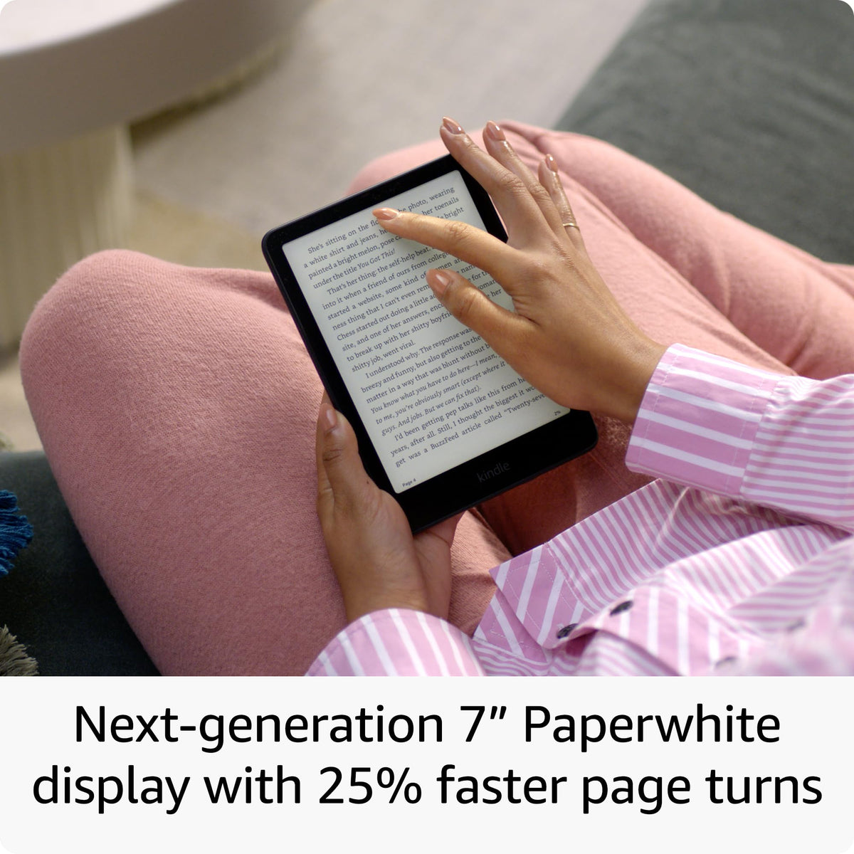 Amazon Kindle Paperwhite Bundle: Includes, Amazon Kindle Paperwhite Signature Edition 32GB | Jade, Fabric Cover| Jade & Wireless Charging Dock
