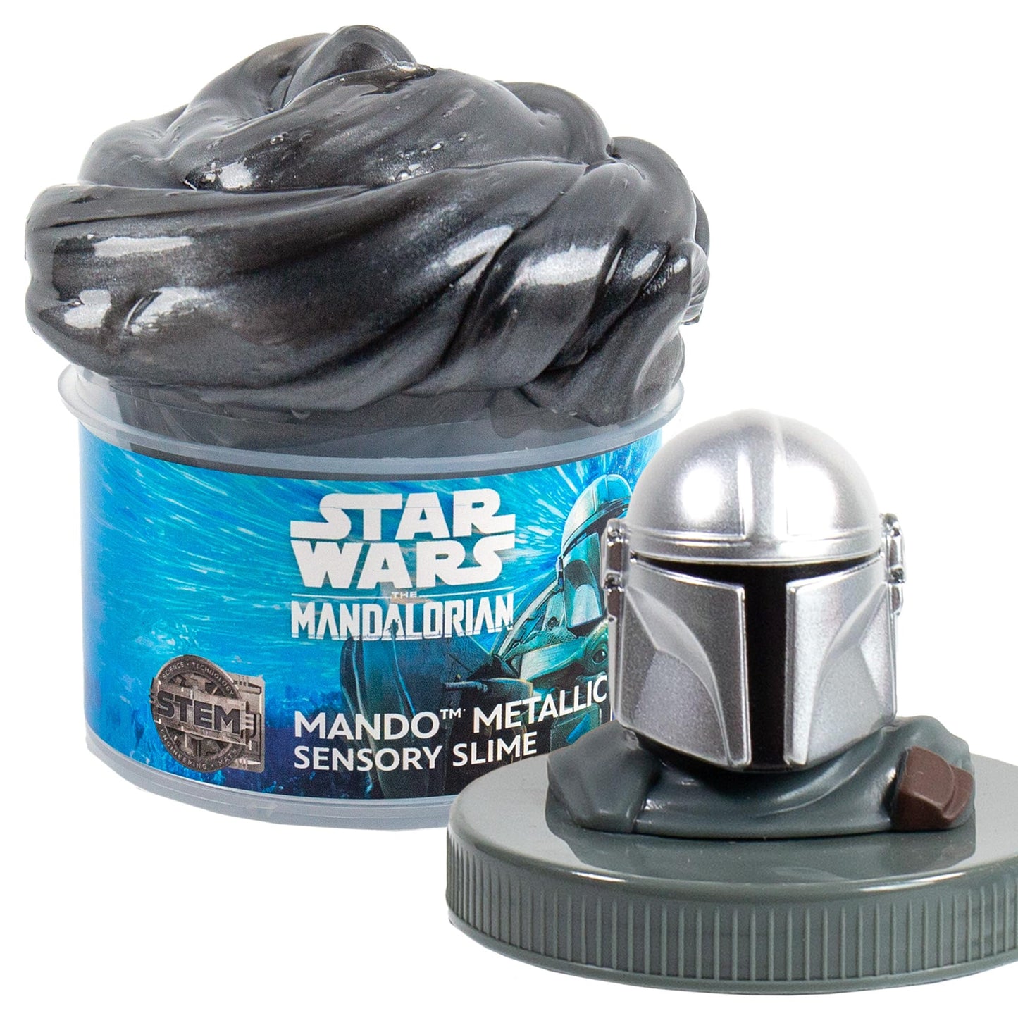 STAR WARS The Mandalorian Metallic Slime, 8oz Pre-Made Slime, Party Favors & Desk Toys, Perfect for Goodie Bags & Gifts