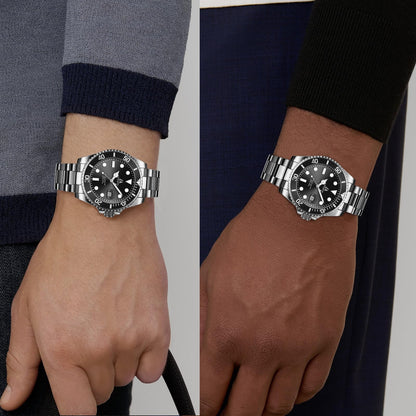 LN LENQIN Mens Watches Stainless Steel Waterproof Analog Quartz Watch for Men with Date Luminous Fashion Wristwatch