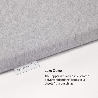 Tuft & Needle Mattress Topper, Queen Size, 2 inches of our Breathable, Supportive Adaptive Foam, Luxe Gray Cover, CertiPUR-US and Greenguard Gold Certified