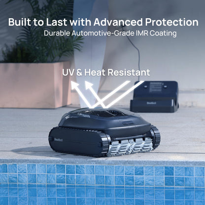 Beatbot AquaSense 2 Cordless Robotic Pool Vacuum Cleaner, Smart Surface Parking, Double-Pass Waterline Scrubbing, Cleans Floor, Walls, and Waterline, Above & In-Ground Pools up to 3,230 sq.ft - Blue
