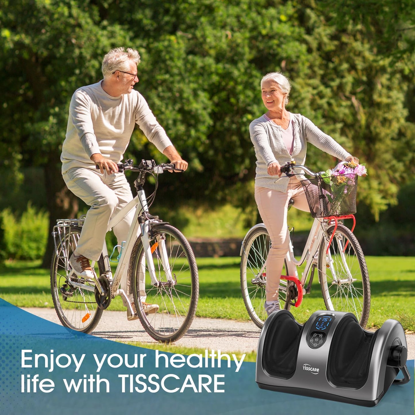 TISSCARE Foot Massager with Heat: Mother's Day Gift for Mom FSA HSA Eligible Foot Massager for Plantar Fasciitis, Neuropathy, Circulation and Pain Relief, Massage Feet/Leg/Calf/Ankle at Home/Office