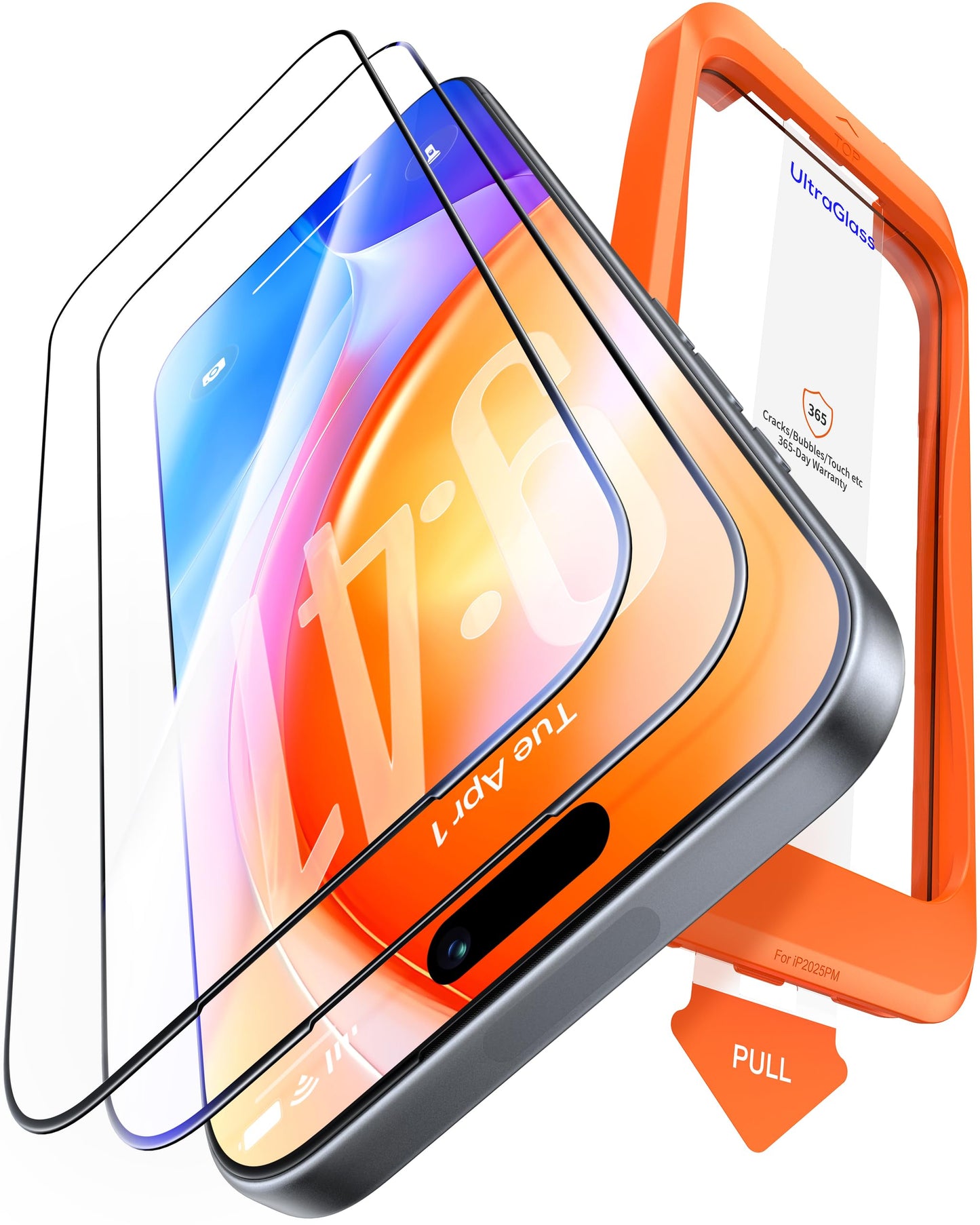 UltraGlass UNBREAK TOP 9H+ Armor for iPhone 17 Pro Max Screen Protector [NO.1 Military Grade Shatterproof] Screen Protector 17 Pro Max Tempered Glass 17 ProMax, Longest Durable, Full Coverage, 2 Pack