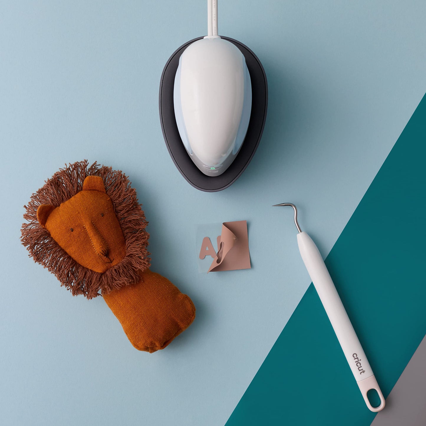 Cricut EasyPress Mini Heat Press for Small Objects like Shoes, Stuffed Animals, Hats & More, 3 Heat Settings & Precision Tip, Ceramic-Coated Heat Plate, Compact & Lightweight, Zen Blue