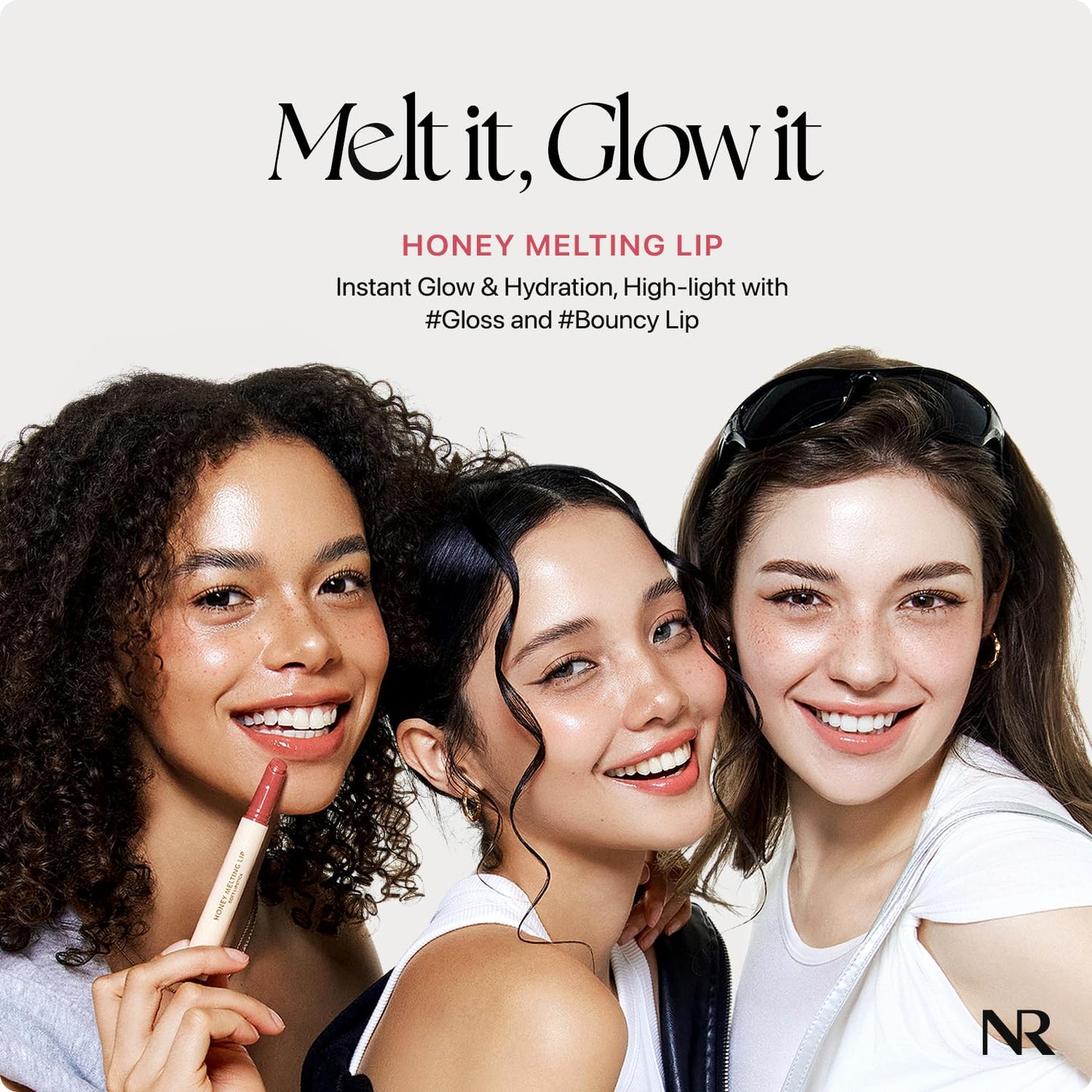 Nature Republic HONEY MELTING LIP (03 BERRY) SOFT LIP STICK, Hydrating Gloss, Moisturizing balms, Sheer tint, Shine & Glowy Finish, korean make up