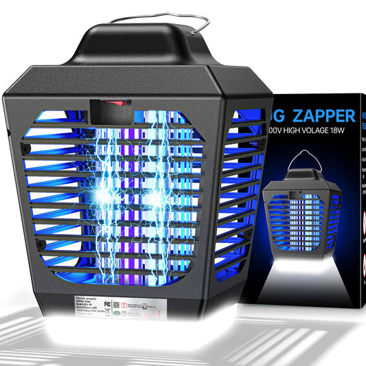Bug Zapper Outdoor, Mosquito Zapper with LED Light, Fly Zapper Outdoor Indoor, Insect Zapper Electric Fly Traps, Plug in Mosquito Killer for Patio Yard