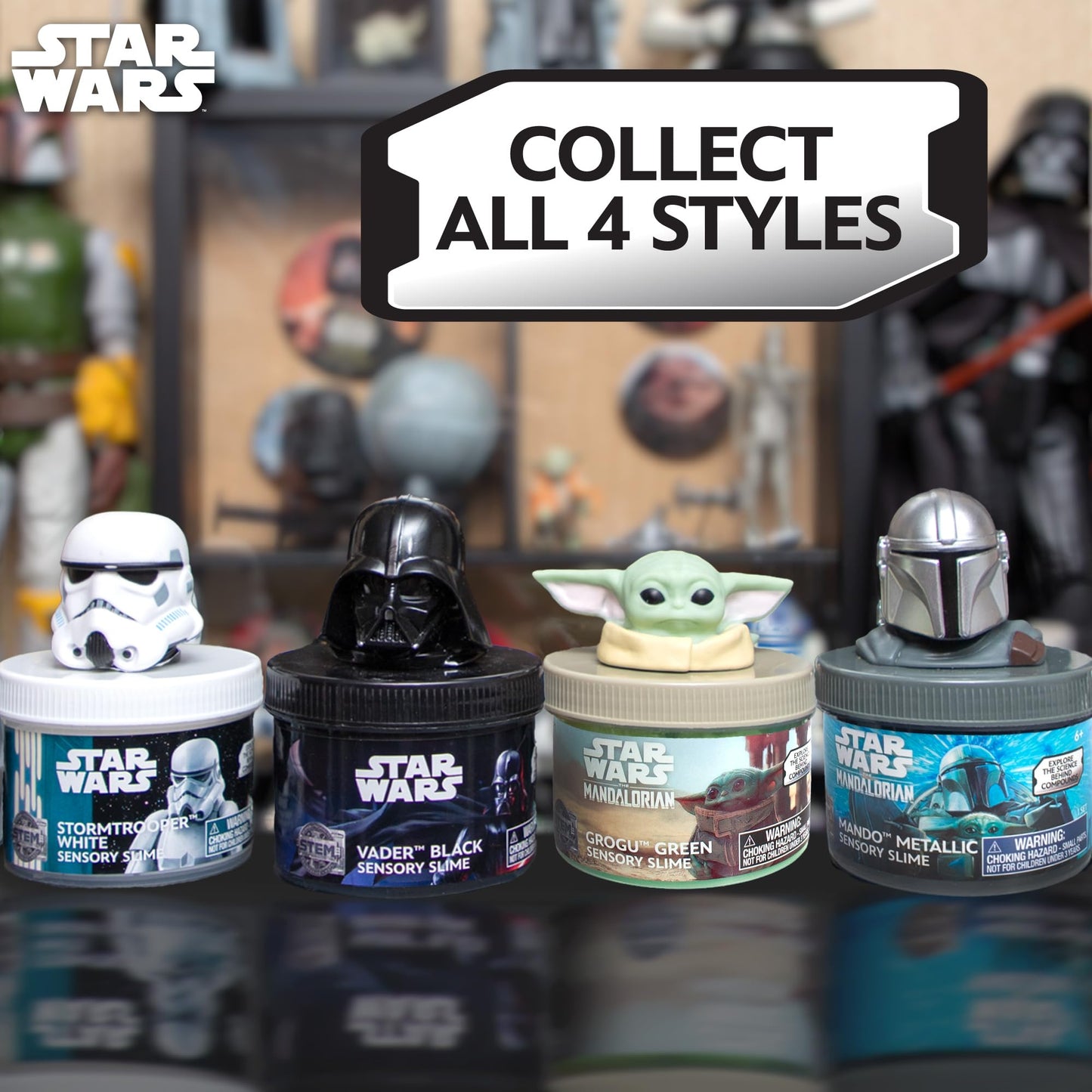 STAR WARS The Mandalorian Metallic Slime, 8oz Pre-Made Slime, Party Favors & Desk Toys, Perfect for Goodie Bags & Gifts