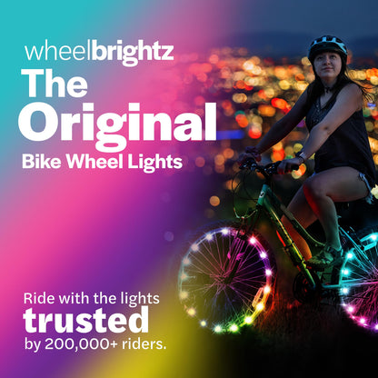 Brightz WheelBrightz 2-Pack Bike Wheel Lights, Pastel - LED Bike Lights for Tires - Bike Lighting Parts & Accessories - Outdoor Summer Fun for Boys and Girls