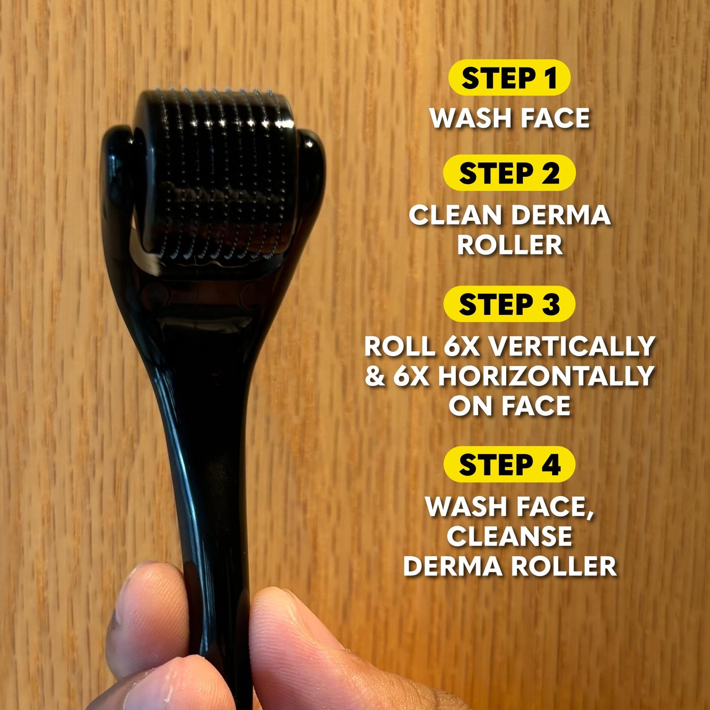 Beard Club Derma Roller for Face, Body and Scalp - Microneedling Roller for Men and Women with 540 Titanium Microneedles - Beard Roller for Hair & Beard