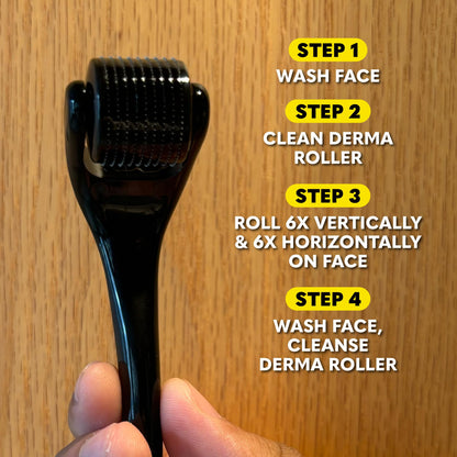 Beard Club Derma Roller for Face, Body and Scalp - Microneedling Roller for Men and Women with 540 Titanium Microneedles - Beard Roller for Hair & Beard