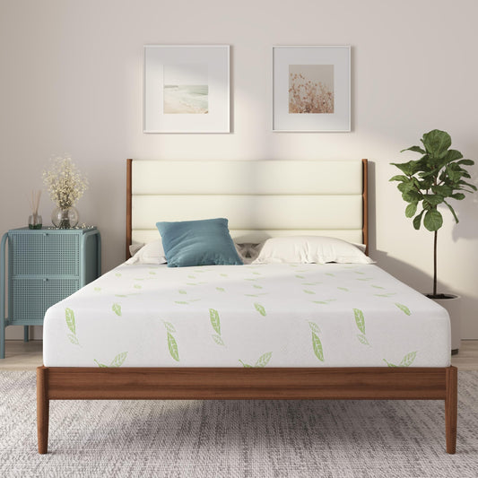 NapQueen Full Size Mattress, 12 Inch Anula Green Tea Infused Memory Foam Mattress, Full Size Mattress Bed in a Box, CertiPUR-US Certified Mattress