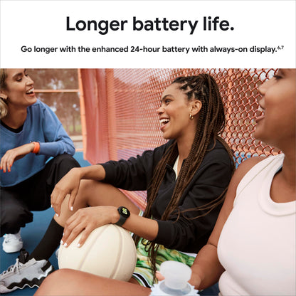 Google Pixel Watch 2 (Previous Model) with the Best of Fitbit - Heart Rate Tracking, Stress Management, Safety Features - Android Smartwatch - Matte Black Aluminum Case - Obsidian Active Band - LTE