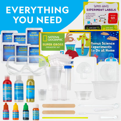 National Geographic Gross Science Kit - 45 Gross Science Experiments- Dissect a Brain, Make Slime, Creepy STEM Project for Boys and Girls, Birthday Gifts for Kids 8-12 (Amazon Exclusive)