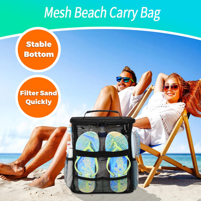 Dorm Room Essentials for Guys Girls Boys, Quick Dry Mesh Shower Caddy Portable, Large Capacity Shower Bag with Hanging Hook, Bathroom, Gym, Swimming, Travel, Beach, Camping, College Student Essentials