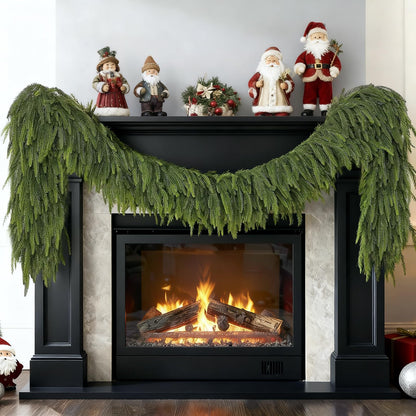 5FT Christmas Norfolk Pine Garland -1PCS, Artificial Pine Needles Garlands Faux Greenery Fake Garland for Holiday Fireplace,Table,Window,Stairs,Mante,Indoor Outdoor Decor