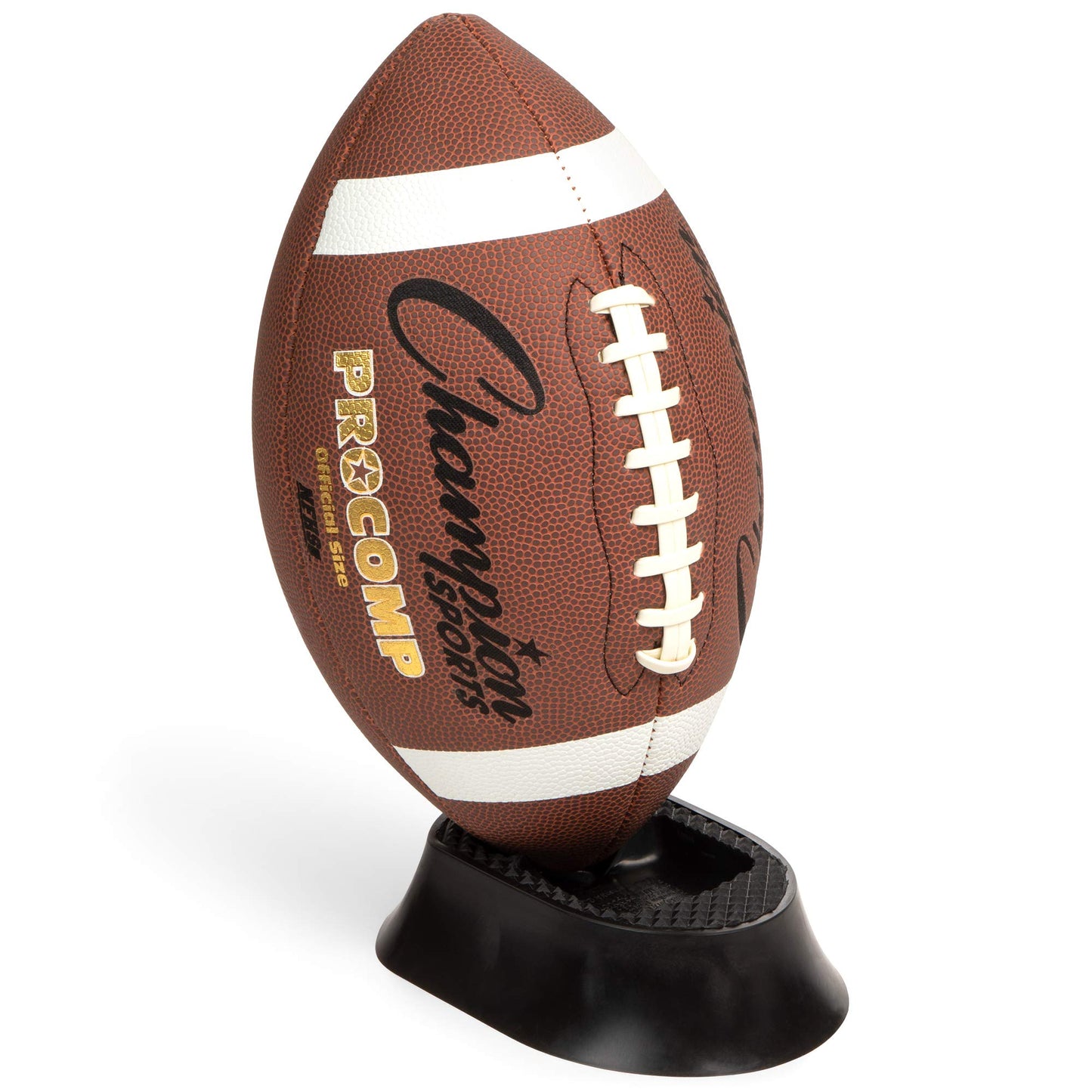 Champion Sports Adjustable 4-in-1 Football Kicking Tee Set for Kickoff Practice - Configurable Ball Holder. Kicking Block, Stand for Low and High Kicks - for Adults, Kids, Coaches