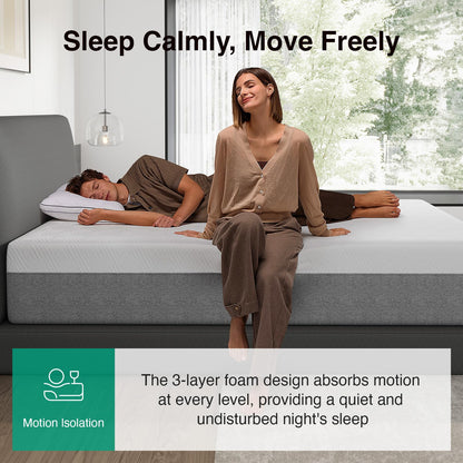 Novilla 14 Inch King Size Memory Foam Mattress in a Box, Pressure Relieving & Plush Comfort, Bliss, Grey