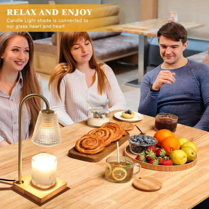 Hong-in Candle Warmer Lamp with Timer-Dimmable Candle Warmer,Birthday Gifts for Women,Valentines Day Gifts for Her,House Warming Gifts New Home Bedroom Decor,Wax Warmer for Scented Wax Jar Candles