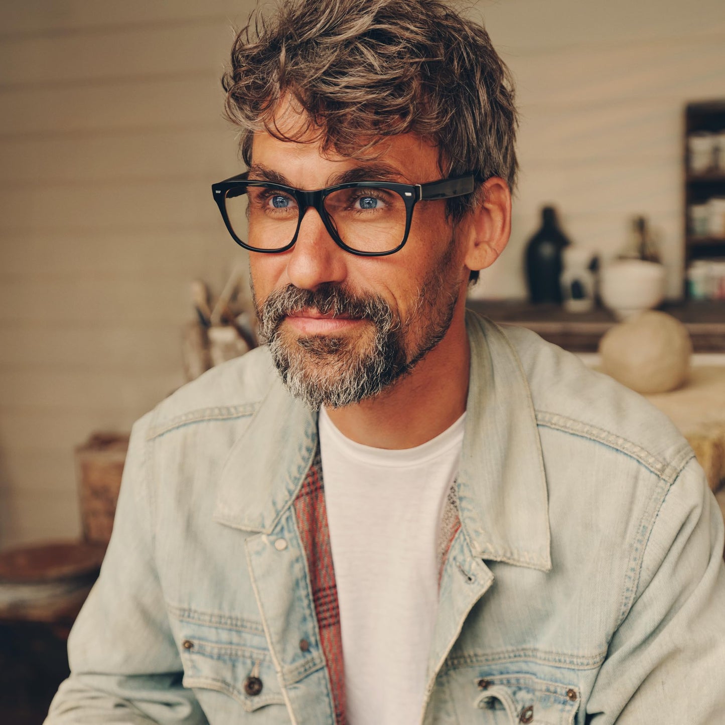 Amazon Echo Frames (newest model) + Echo Show 8 (newest model), Smart Glasses with Alexa, Square frames in Classic Black with prescription ready lenses