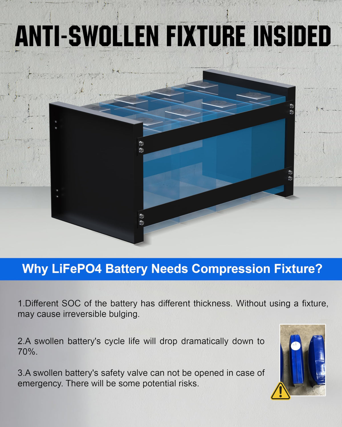 ECO-WORTHY 12V 280AH LiFePO4 Lithium Battery with Bluetooth, Low Temp Protection, Built-in 200A BMS, 3584Wh Energy. Perfect for Off-Grid, RV, Solar System, Camper, Travel Trailer, Backup System