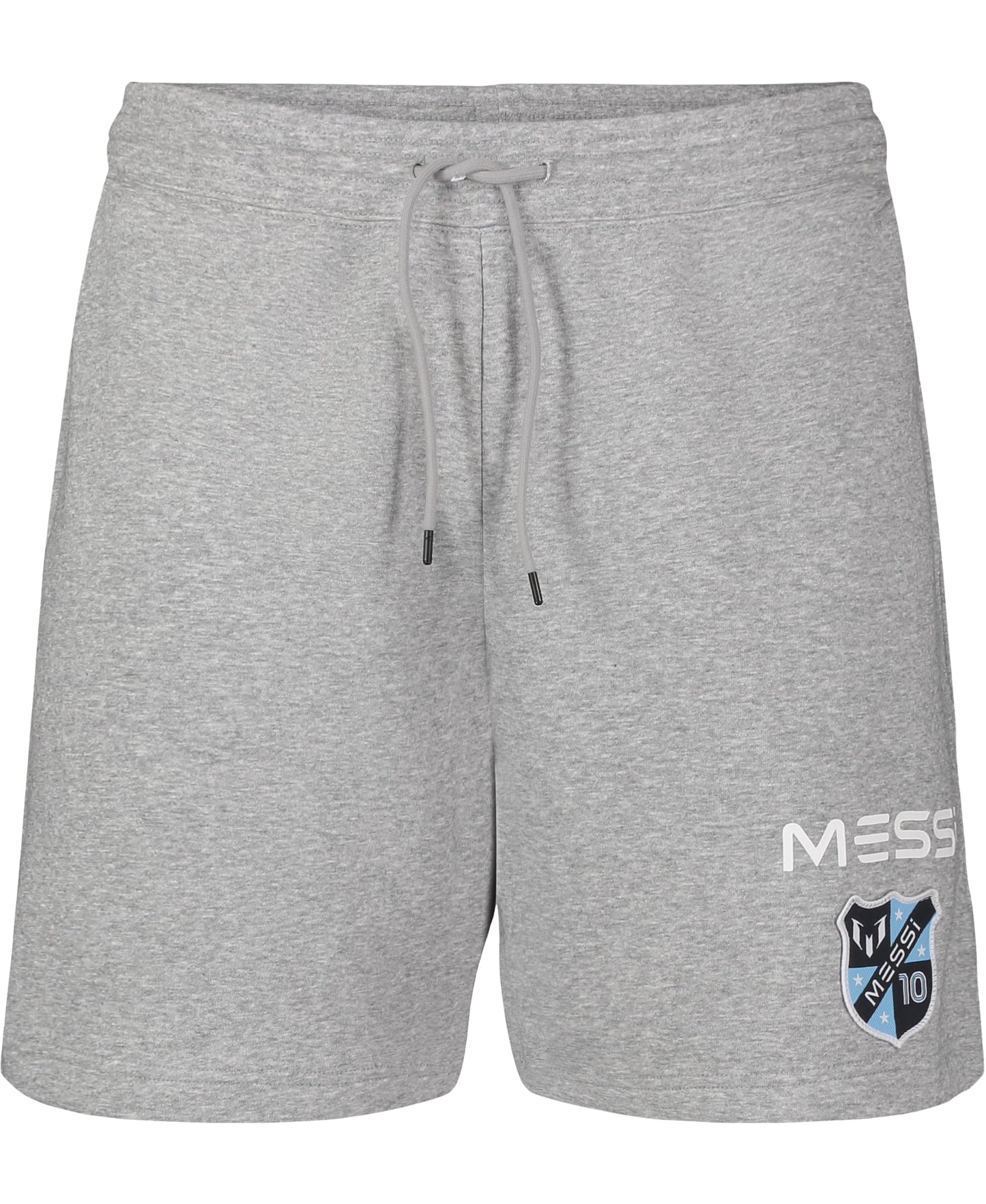 Messi Men's Lifestyle Fleece, Jogger Shorts with Drawstring Closure, Comfortable Fit, Heather Grey