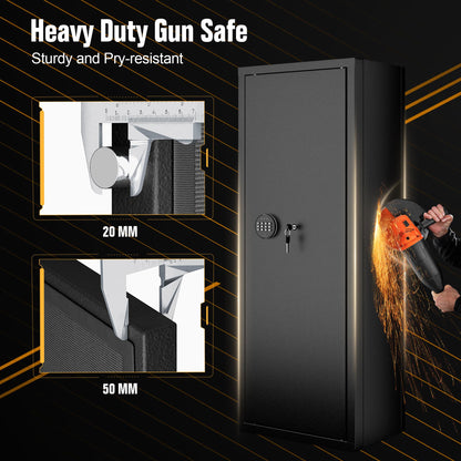 INTERGREAT 8-12 Gun safes,Rifle Safe,Gun Safes for Home Rifle and Pistols, Long Gun Safe for Rifle Shotgun for Home,Quick Access Rifle Safes,Adjustable Shelves, Easy Assemble