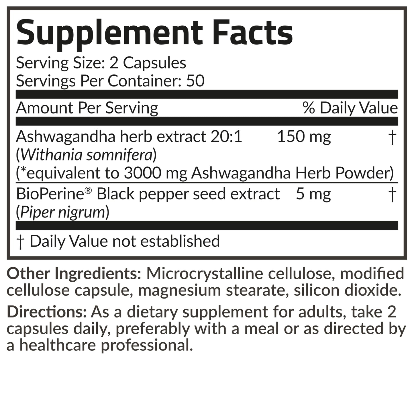 Futurebiotics Ashwagandha Extra Strength Stress & Mood Support with BioPerine - Non GMO Formula, 100 Vegetarian Capsules