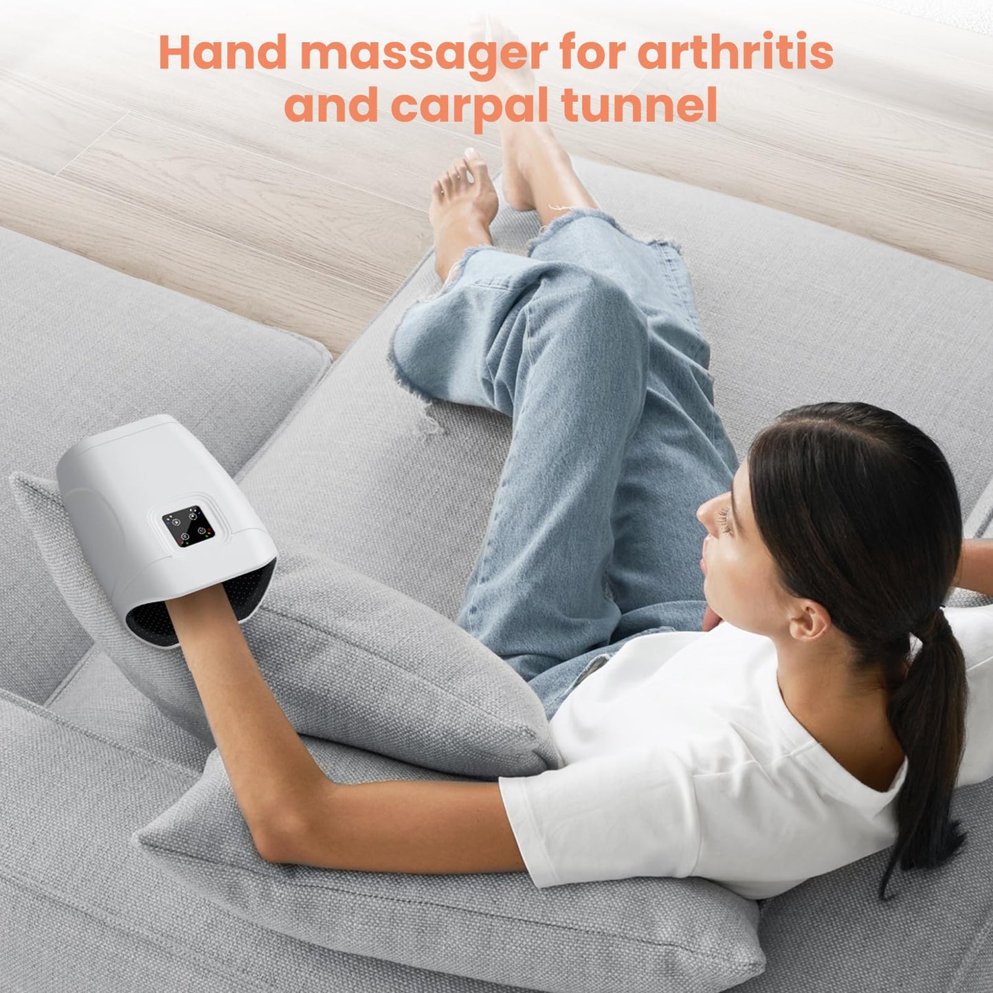 TipTalk Hand Massager with Heat and Compression, Cordless Electric Hand held Massager for Arthritis and Carpal Tunnel, Gifts for Men and Women