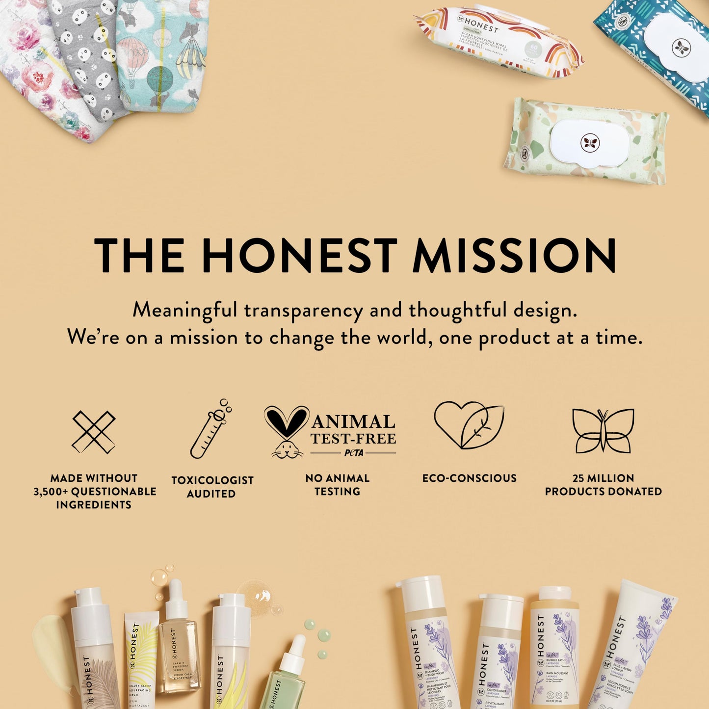 The Honest Company Clean Conscious Multi-Use Wipes | Hypoallergenic + Unscented for Sensitive Skin | Over 99% Water, Compostable, Plant Based, Baby Wipes | Pattern Play, 288 Count