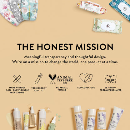 The Honest Company Clean Conscious Multi-Use Wipes | Hypoallergenic + Unscented for Sensitive Skin | Over 99% Water, Compostable, Plant Based, Baby Wipes | Pattern Play, 288 Count