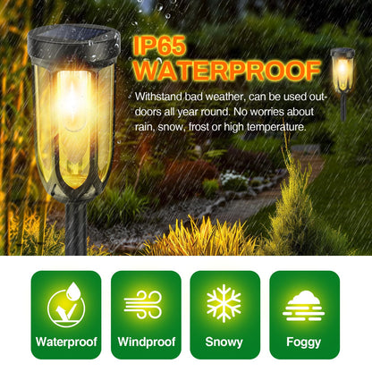 ruhotili Solar Pathway Lights Outdoor 8 Pack, Bright Solar Lights Outdoor Waterproof IP65, Auto On/Off Solar Lights for Outside, LED Solar Garden Lights Landscape Lighting for Walkway Lawn Yard