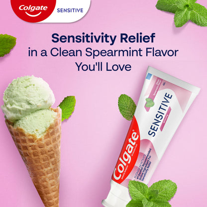 Colgate Whitening Toothpaste for Sensitive Teeth, Enamel Repair and Cavity Protection, Fresh Mint Gel, 6 Oz (Pack of 3)