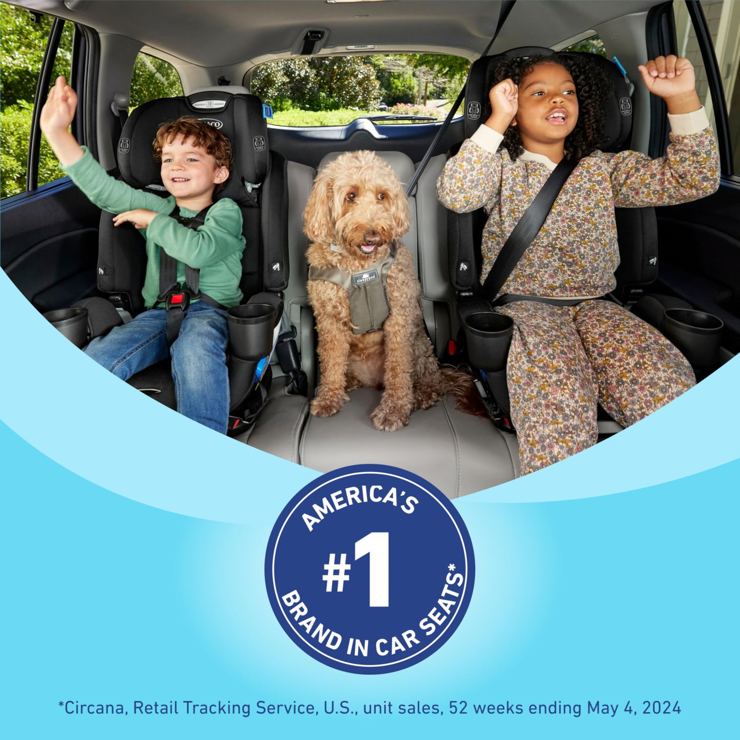 Graco TriRide 3-in-1 Convertible Car Seat - Highback Booster, Forward & Rear Facing modes, Suitable from Newborn to Preschooler, Perfect for Long Journeys in Redmond Color
