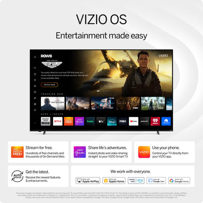 VIZIO 50-inch Quantum Pro 4K 120Hz QLED HDR10+ Smart TV with Dolby Vision, Active Full Array, 240Hz @ 1080p PC Gaming, WiFi 6E, Apple AirPlay, Chromecast Built-in, M50QXM-K01, 2023 Model