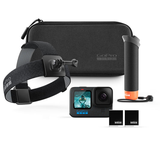 GoPro HERO12 Black + Accessories Bundle, Includes Handler + Head Strap 2.0 + Enduro Battery + Carrying Case