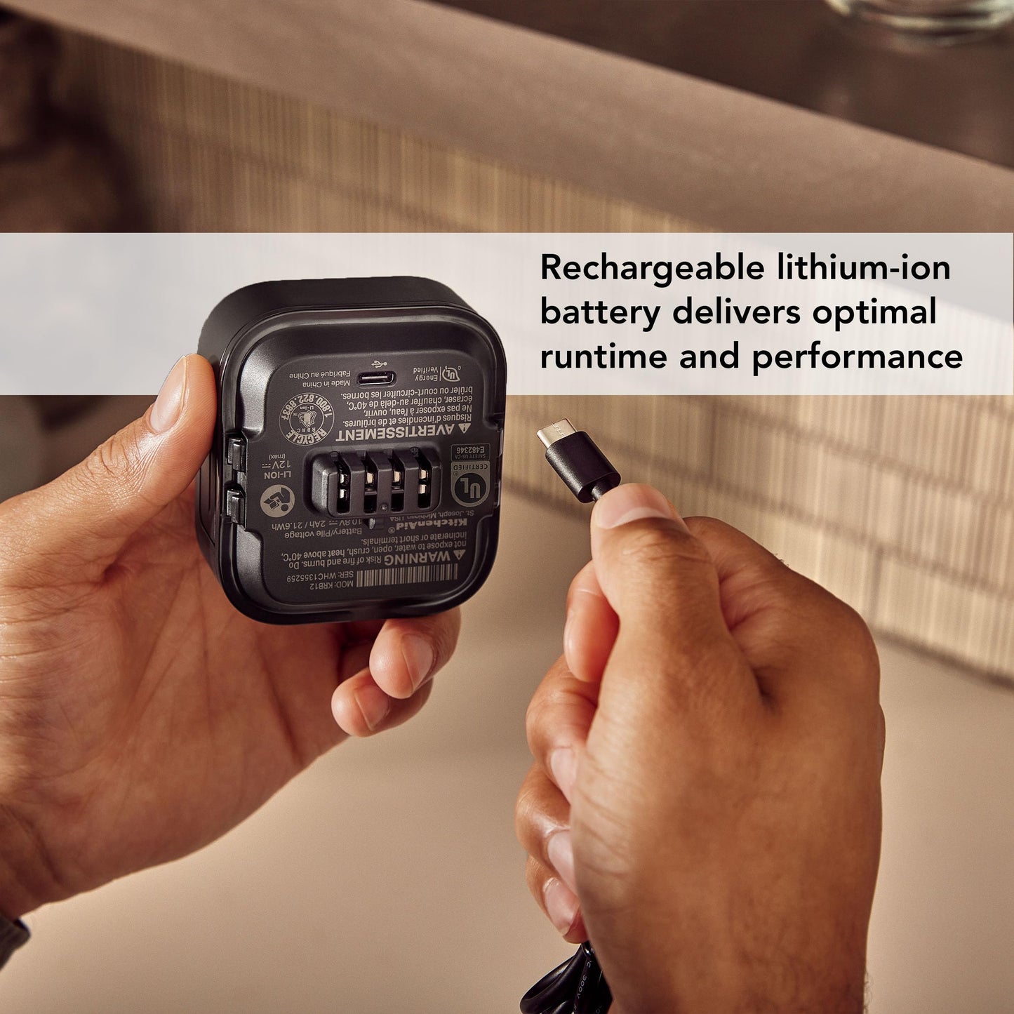 KitchenAid Go™ Cordless Bundle with Hand Mixer, Food Chopper and Kitchen Vacuum - battery included, KBUR131, Black Matte