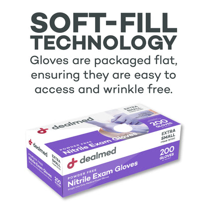 Dealmed Medical Exam Gloves – 1800 Count XL Nitrile Gloves, Disposable Non-Irritating Latex Free, Multi-Purpose Use for a First Aid Kit and Medical Facilities