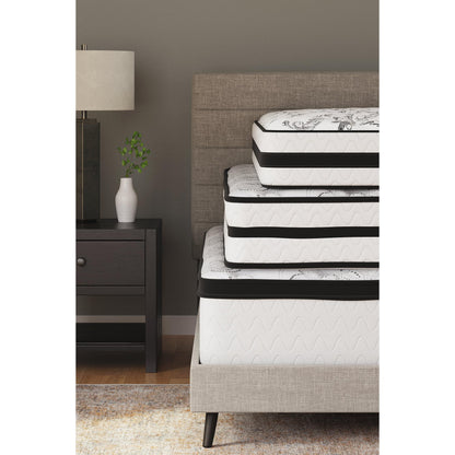 Signature Design by Ashley King Size Chime 12 Inch Medium Firm Hybrid Mattress with Cooling Gel Memory Foam for Pressure Relief